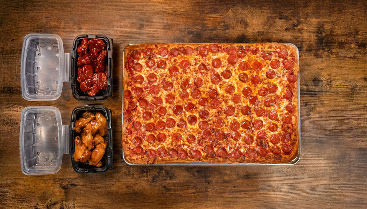 SHEET PIZZA & 2 ORDERS OF WINGS image